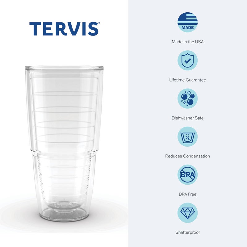 Tervis 1319207 Flippin Fabulous Insulated Tumbler with Wrap and Lid, 24 oz - Tritan, Clear - Image 2